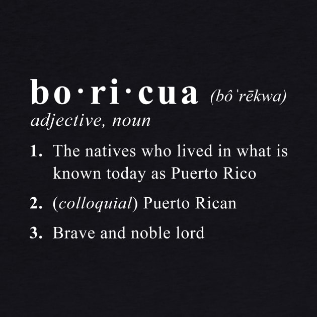 Boricua Definition Puerto Rican Pride Puerto Rico by PuertoRicoShirts